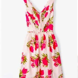 Boden Pink Swishy Garden Floral Dress Size US 2 - NWT